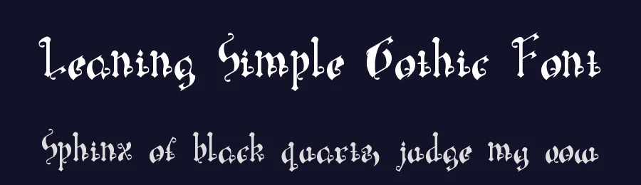 Leaning Simple Gothic Font by M 150 — Blackletter Font — thumbnail 2