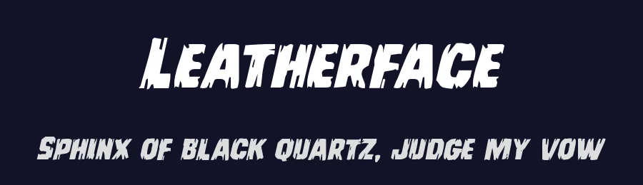 Leatherface by Iconian Fonts — Decorative Font — thumbnail 2