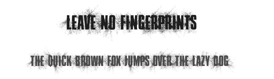 Leave No Fingerprints by Vladimir Nikolic — Decorative Font