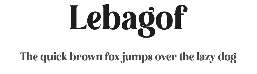 Lebagof by Letterena Studios — Serif Font
