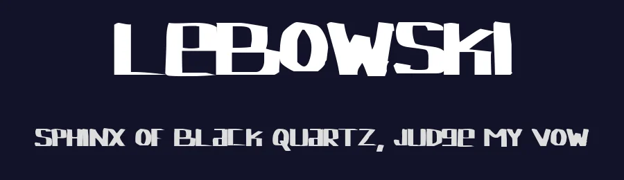 Lebowski by Spork Thug Typography — Decorative Font — thumbnail 2