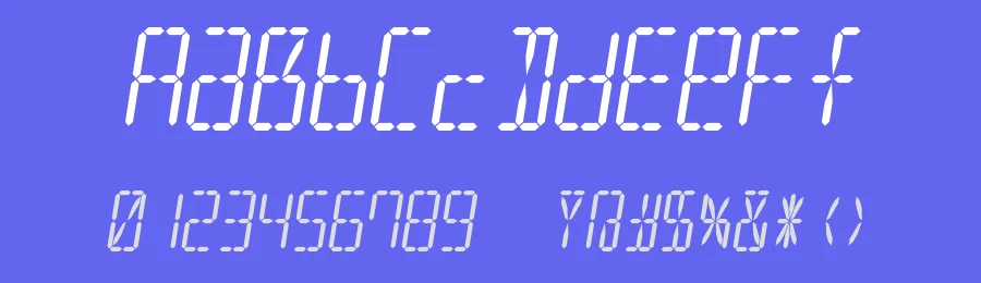 Led16sgmnt2 by Rizki  Alisaptamarza — Display Font — thumbnail 3