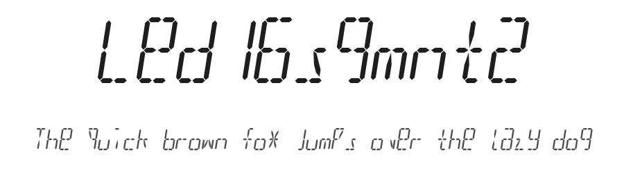 Led16sgmnt2 by Rizki Alisaptamarza — Display Font