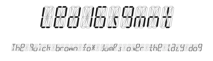 Led16sgmnt by Rizki Alisaptamarza โ Display Font