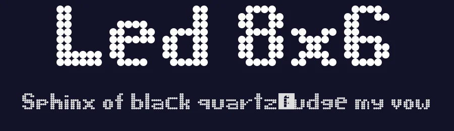 Led 8x6 by MelPurpleCrystal — Display Font — thumbnail 2