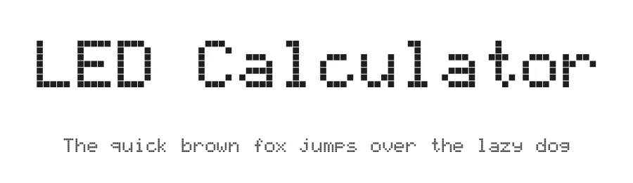 LED Calculator by Colonel Sanders — Display Font