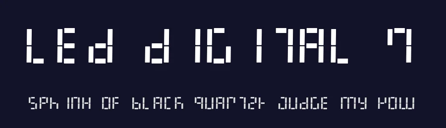 LED Digital 7 by Style-7 — Display Font — thumbnail 2