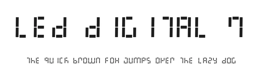 LED Digital 7 by Style-7 — Display Font