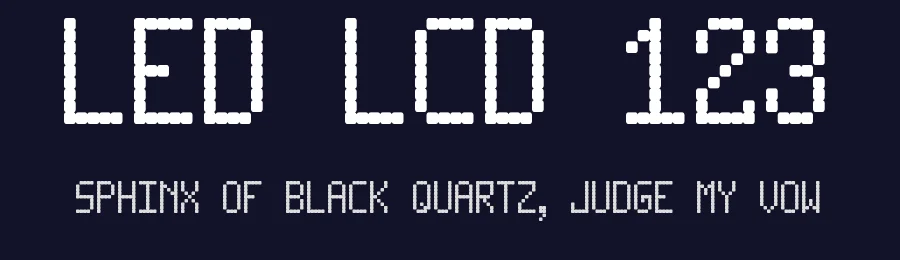 LED LCD 123 by zanatlija — Display Font — thumbnail 2
