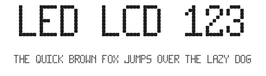 LED LCD 123 by zanatlija — Display Font