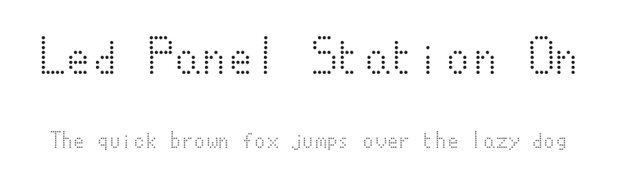 Led Panel Station On by Pierre Boutet — Display Font