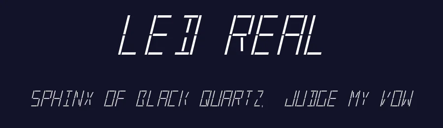 LED Real by Matthew Welch — Display Font — thumbnail 2