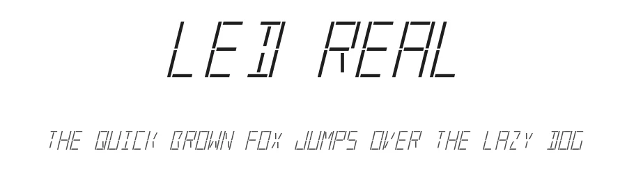 LED Real by Matthew Welch — Display Font