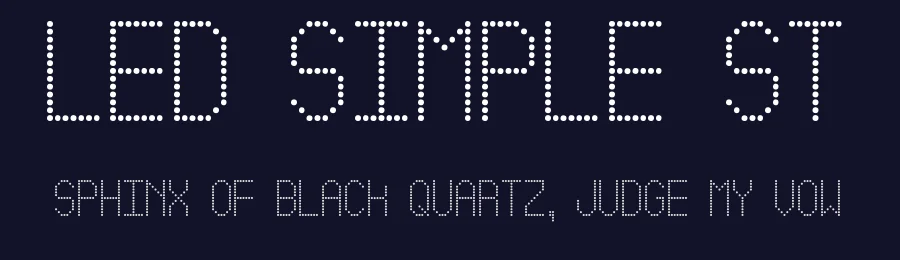 Led Simple ST by Southype — Display Font — thumbnail 2