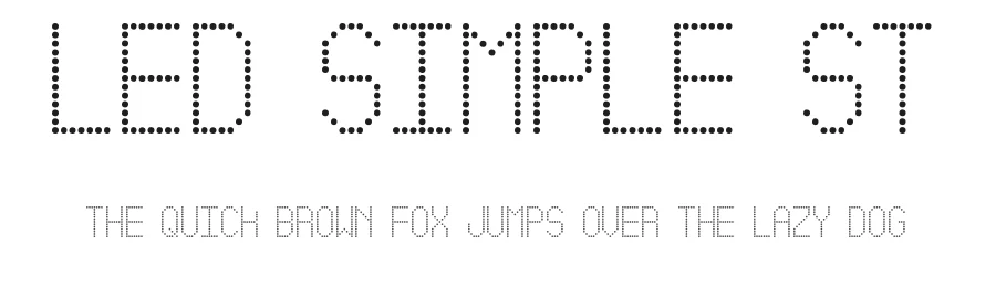 Led Simple ST by Southype — Display Font