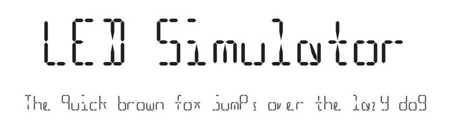 LED Simulator by Colonel Sanders — Display Font