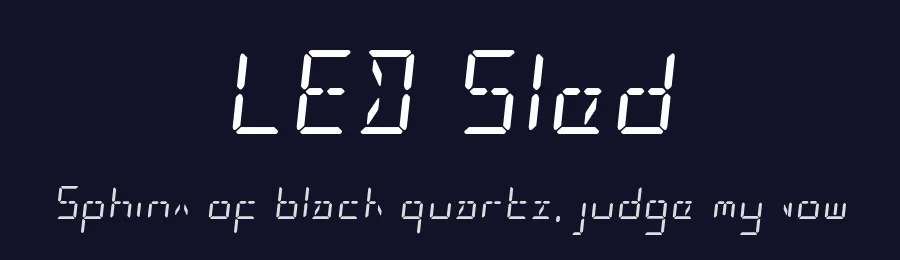 LED Sled by Iconian Fonts — Display Font — thumbnail 2