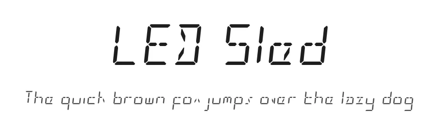 LED Sled by Iconian Fonts β Display Font
