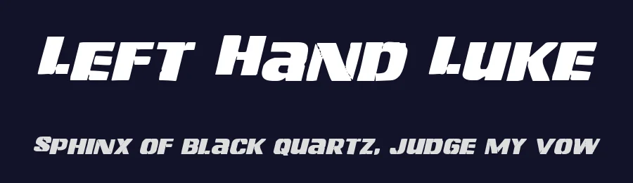 Left Hand Luke by Iconian Fonts — Decorative Font — thumbnail 2