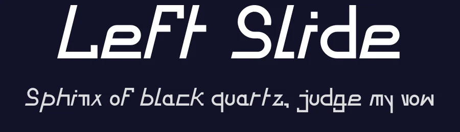 Left Slide by Huzaifa Yaseen — Decorative Font — thumbnail 2