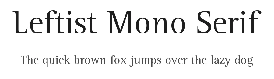 Leftist Mono Serif by Dom β Serif Font