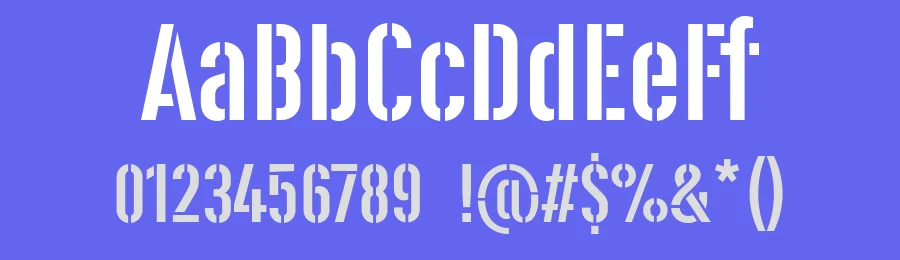 Legal Vandal Stencil by Levi Szekeres — Decorative Font — thumbnail 3