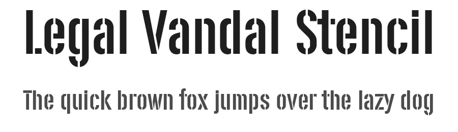 Legal Vandal Stencil by Levi Szekeres — Decorative Font