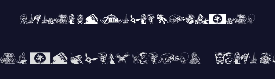 Legend Of Zelda TriFont by xstreamed.tv — Dingbats Font — thumbnail 2