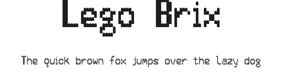 Lego Brix by SpideRaYsfoNtS — Display Font