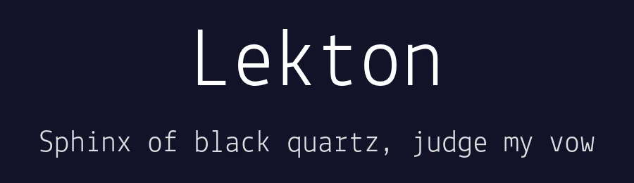 Lekton by ISIA Urbino students — Sans Serif Font — thumbnail 2