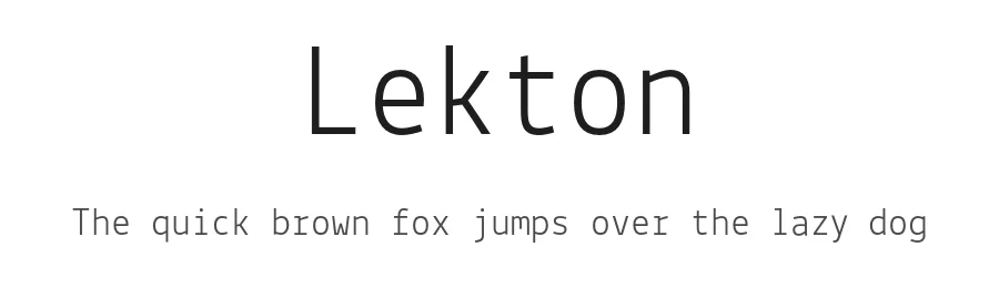 Lekton by ISIA Urbino students β Sans Serif Font
