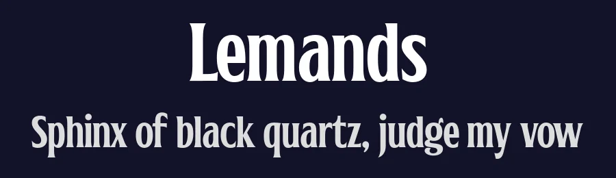 Lemands by Arterfak Project — Serif Font — thumbnail 2
