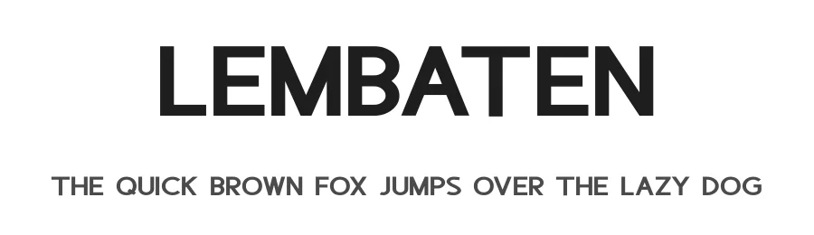 Lembaten by Mustofa Nur Sidiq — Sans Serif Font