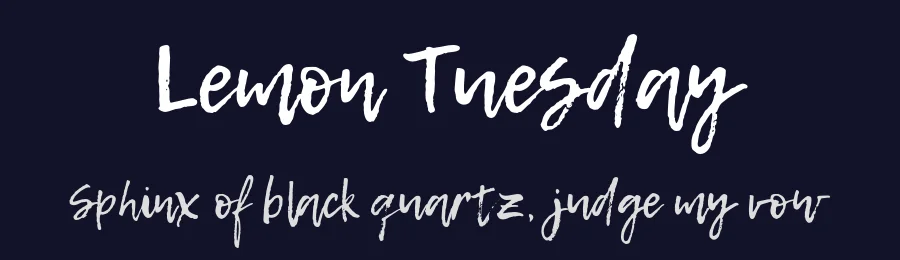 Lemon Tuesday by Jovanny Lemonad — Script Handwritten Font — thumbnail 2