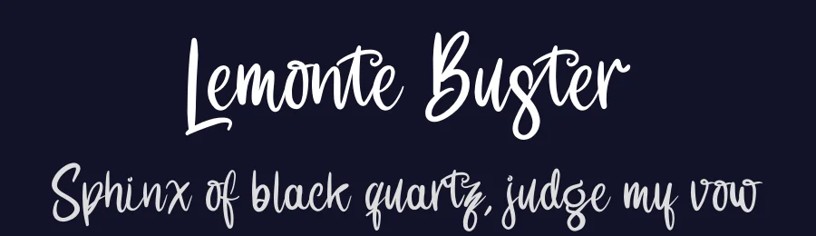 Lemonte Buster by Perspectype Studio - Letterena.com — Script Handwritten Font — thumbnail 2