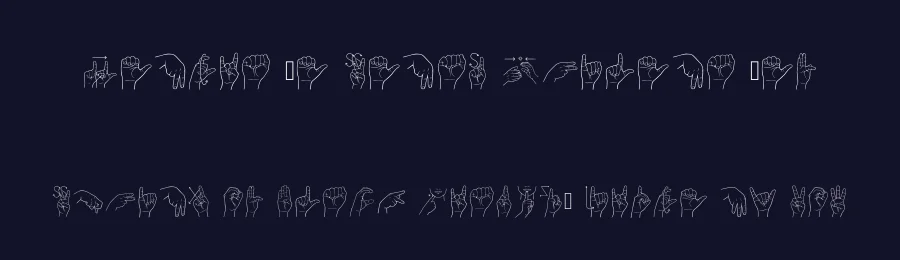 Lengua De Senas Chilena Hef by Hefar Cantillana — Dingbats Font — thumbnail 2