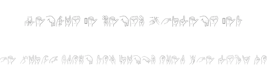 Lengua De Senas Chilena Hef by Hefar Cantillana — Dingbats Font
