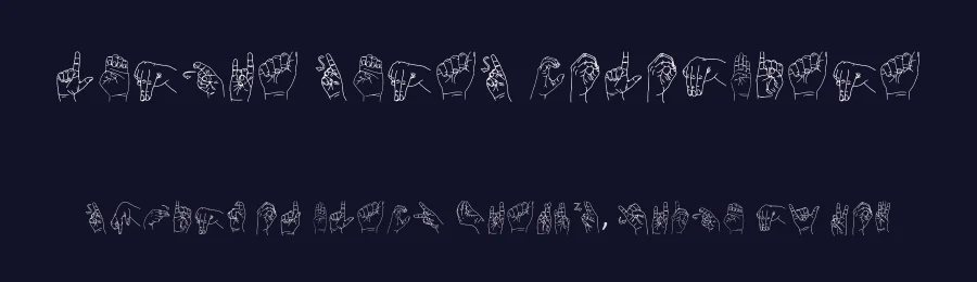 Lengua Senas Colombiana by Diana Katerine Idrobo Martinez — Dingbats Font — thumbnail 2