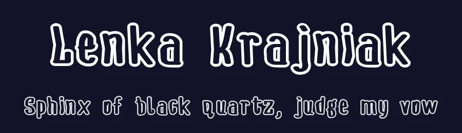 Lenka Krajniak by Endie — Decorative Font — thumbnail 2