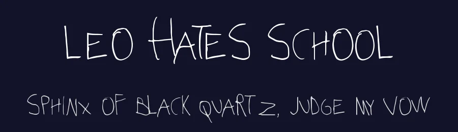 Leo Hates School by Leo Formosa — Script Handwritten Font — thumbnail 2