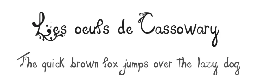 Les oeufs de Cassowary