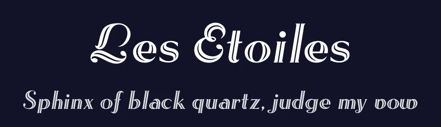 Les Etoiles by ClaudeP — Decorative Font — thumbnail 2