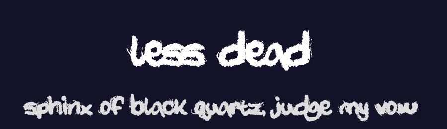 Less Dead by Fontmonger — Decorative Font — thumbnail 2