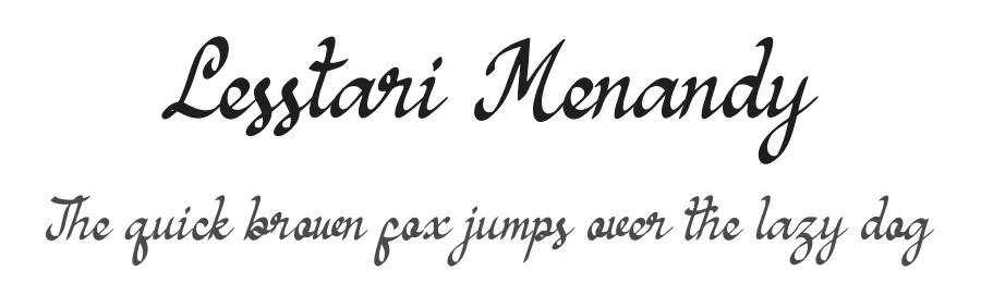 Lesstari Menandy by Denustudios — Script Handwritten Font