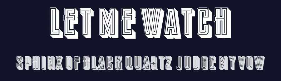 Let Me Watch by Vladimir Nikolic — Decorative Font — thumbnail 2