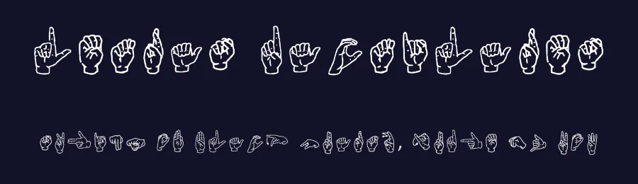 Letras Dactilares by Aprendiendo EnSeñas — Dingbats Font — thumbnail 2