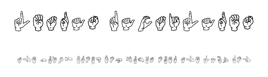 Letras Dactilares by Aprendiendo EnSeΓ±as β Dingbats Font
