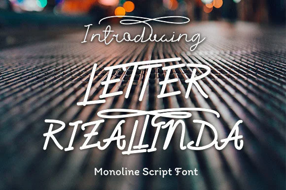 Letter Rizallinda Font by Skemasite — Script Handwritten Font