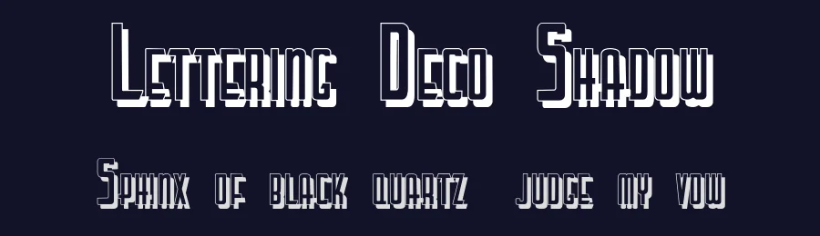 Lettering Deco Shadow by Intellecta Design — Decorative Font — thumbnail 2