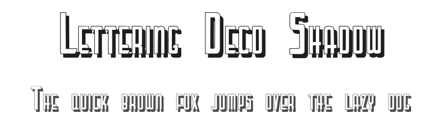 Lettering Deco Shadow by Intellecta Design โ Decorative Font